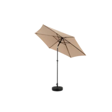 Large 9ft Double-Sided Rectangular Outdoor Umbrella With Crank (Khaki) (No Base) - 1 - View 6