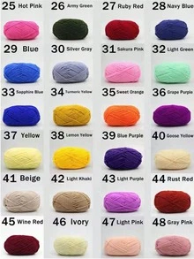 1 Pack 50g Soft Knitting Yarn Set, 5-Ply Commonly Used Crochet Yarn, Suitable For Crocheting Sweaters, Hats, Crafts, Decorations, Approx. 50g/Pc (Random Color Accessories)