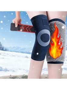 1pair,Outdoor Sports, Warm And Windproof In Autumn And Winter, With Thickened Rabbit Fur To Protect Knees, Warm And Cold Legs For Men And Women, Joint Protection For Cycling And Cycling In Autumn And Winter,Suitable For Individuals Weighing 110-140 Pounds