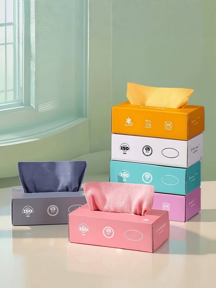 1pc (20 Pieces) Of Microfiber Towel Rolls, Tearable Cleaning Towels, Ultra-Fine Fibers, Multi-Functional Absorbent Cleaning Tissues Suitable For Car Soft Cleaning Cloths, Napkins, Kitchen Towels, Lazy Towels, Cleaning Supplies, Cleaning Tools, Kitchenware, Household Items, Household Cleaning Supplies - Boxed In Multiple Colors - View 1