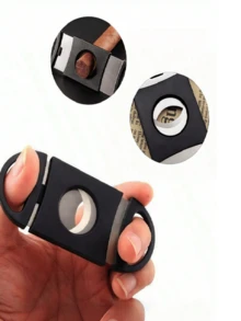 Premium Dual Blade Stainless Steel Cigar Cutter - Professional Precision Cutting Tool, Crafted For Cigar Enthusiasts, Luxury Cigar Accessory, Equipped With Sharp Blades, Ideal Gift For Cigar Lovers, Made Of Durable Stainless Steel, Perfect For Trimming Cigars, Halloween DIY, Multi-Purpose Cutting And Household Use. A Versatile, High-Precision Tool To Meet Smoking Accessories And Various Cutting Needs.