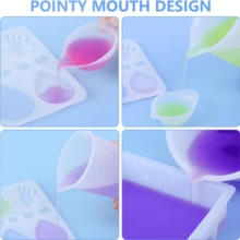 38Pcs Silicone Measuring Cups Set, Round Jewelry Casting Tools With 20.29oz & 3.38oz Mixing Cups, Epoxy Resin Supplies For Molds, DIY Jewelry Making Kit - 38 件組攪拌杯和工具 - 查看 2