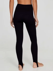 Y2K Stirrup Leggings For Women High Waist Stretchy Yoga Pants Comfy Dance Gym Workout Tights Stirrup Pants Streetwear - 黑色 - 查看 3