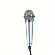 1 件迷你 3.5 毫米立体声录音室录音麦克风，铝合金材质，适用于智能手机，无需电池，便携小巧，高品质音频，防噪音，用途广泛，外观时尚，材质耐用，即插即用，适用于录音和播客，便携式唱歌麦克风，适用于语音录制、采访、卡拉 OK - 彩色 - 查看 15