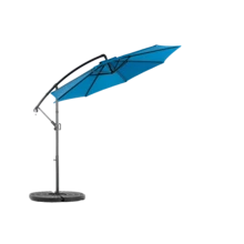 Large 14.8 Ft. Double-Sided Rectangular Outdoor Umbrella With Crank (Orange) (No Base) - Dark Blue + Steel + Garden & Outdoor - View 2