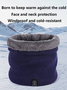 Stylish And Warm Knitted Thermal Lined Neck Warmer, Pullover Style. Features A Knitted Outer Layer And Thermal Lined For Superior Warmth And Insulation. Simple Solid Color Design With Subtle Brand Logo Details. A Cozy And Warm Item Suitable For Everyday Commuting, Outdoor Activities, And More In Autumn And Winter.