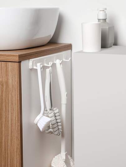 1pc Sliding Rail Hooks Retractable Closet Rack Hooks For Organizing Clothes Kitchen Bathroom Extendable Track Guide