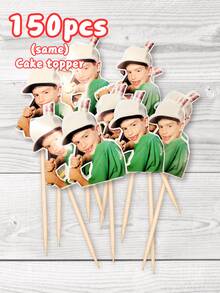 10/25/50/100/150个个性化人物照片蛋糕装饰插牌 - 可定制照片，易于放置在蛋糕上 - 适用于生日、婴儿派对、家庭聚会、节日蛋糕 - 非常适合家庭、DIY派对爱好者、活动策划者 - 蛋糕装饰、个性化节日插牌、甜点点缀、派对用品。 - Style3 Cake topper - 查看 22