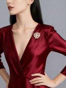 1 件金属银色水钻豹头胸针，休闲别致动物小胸针，适合女士派对穿着，性感优雅 - 銀色 - 查看 5