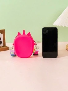 1pc Silicone Unicorn Bangs Shape Adjustable Crossbody Bag, Suitable For Outings, Holiday Gift - Silicone Unicorn - View 6