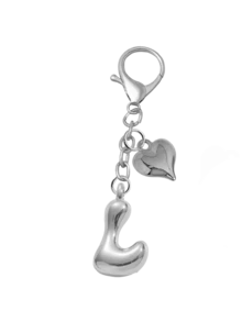 泡泡吊坠，可爱圆形设计，字母A-Z，银色心形吊坠，多功能，可挂在包包/背包/项链上，生日/情人节礼物，钥匙扣/车饰，闪亮合金/不锈钢材质，完美契合女性，个性日常佩戴，时尚礼物，生日/周年纪念礼物，百搭日常配饰，生日礼物，情人节礼物，新年礼物，周年纪念礼物，圣诞节礼物 - 彩色 - 查看 23