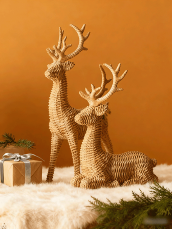 1 set europeiska lyxiga lyckobringande älghartsdekorationer, heminredning, lämplig för heminredning, sovrum, kontor, studenter, förvaring, bröllop, hus, smyckeskrin, fest, jul