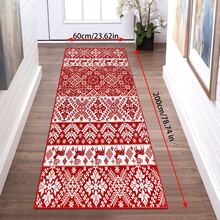 Christmas Snowflake Pattern Carpet - Thickened, Washable, Suitable For Living Room, Bedroom, Office, Etc. - Anti-Slip, Geometric Pattern, Christmas Decor - Multicolor - View 13