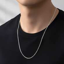 Men's Chain Necklaces - 銀色 - 查看 6