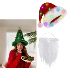 1 件圣诞老人胡子，白色成人假胡子 - 白色 - 查看 7