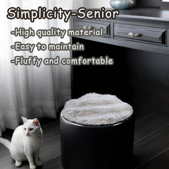 1 pieza Alfombra de piel de conejo falsa de estilo minimalista pastoral cálido y elegante, un elemento esencial para el hogar acogedor, adecuado para cojín de asiento, dormitorio, mesa de café, sala de relajación, sala de té, dormitorio, estudio, alféizar de la ventana, armario, decoración interior, para todas las estaciones, agrega un toque cálido y elegante a la decoración del hogar, otoño, invierno, Acción de Gracias, San Valentín, Año Nuevo, Navidad, Halloween, decoración del hogar para días festivos