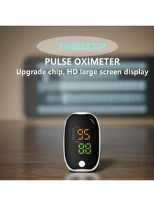 Belovedone 指尖脉搏血氧仪，小巧设计，可监测血氧/心率，方便户外和居家使用 - 需要2节AAA电池 - 黑與白 - 查看 3