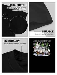 Rústica Playera de Algodón para Hombre con Estampado de Camioneta Verde con Árboles de Navidad, Estilo Retro, Perfecta para Navidad, Viajes, 220 g 100 % algodón, Resistente y Estilizada, Súper Vendedor - Negro - Ver 5