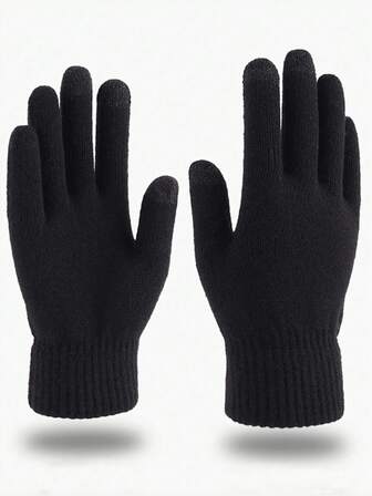 Winter Knitted Gloves, Knitted Hat, Scarf Warmer Set, Outdoor Gloves Hand Warmer