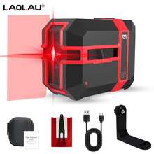 L.A.OL.A.U 绿色激光水平仪 - 双线户外水平水平仪，带可调节支架，电池供电，可精确测量水平和垂直线，经久耐用，适用于室内和室外。 - 彩色 - 查看 13