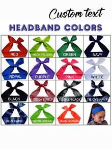 2pcs Personalized Name Football Headband, Customizable Name, Personalized Sports Team Headband, Sports Headband, Sports Team Gear, Football Headband, Basketball Headband, School (Heat Transfer Print) - Item 2 - View 6