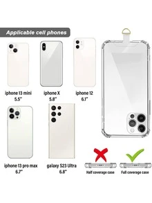 1/3/5/8/10pcs 360° Rotatable Universal Phone Lanyard Clip, Replacement Phone Lanyard Accessory Compatible With All Full-Coverage Phone Cases - Multicolor - View 7