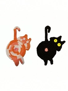 Joivida Charming Cat Butt Cup Coaster - Heat Resistant, Fun Kitchen Dining Drink Coaster Decor - Multicolor - View 11