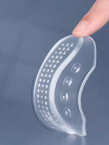 QKC 2pcs Women's Comfortable Soft Silicone Anti-Friction Heel Cushion Insoles For High Heels