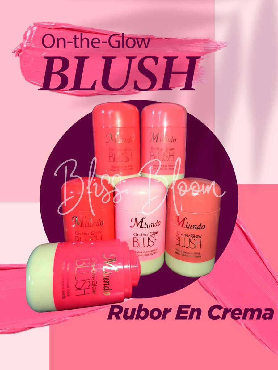 Set 6 Blush, Set 6 Rubor en barra, 6 Tonos diferentes, textura en crema, de bolsillo, - 6 Pzs - Ver 1