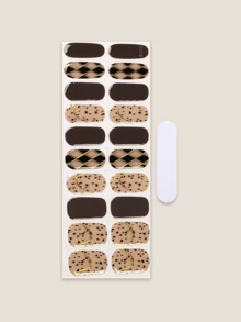 20片装 Emi UV 凝胶美甲贴纸，透明底油，沙龙品质，持久耐用，ES20 跨境批发，与红皮书美甲贴纸相同