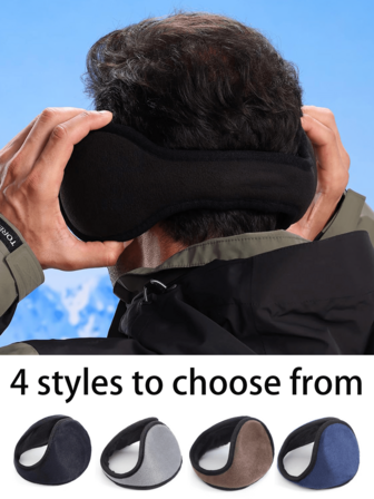 头戴式耳罩，耳垫，护耳袋，防寒头套，耐用，舒适，轻便，可牢固地罩住耳朵和头部，男女通用，适用于通勤、商务、户外活动、徒步旅行、骑行、滑雪、雪圈等，可作为礼物送给朋友、家人、爱人、同学、同事，也是圣诞节和新年礼物的理想之选。