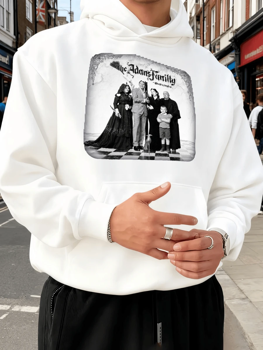 Sudadera con capucha para hombres, tela suave, alivio del estrés, conjuntos cómodos para hombres - Blanco - Ver 1