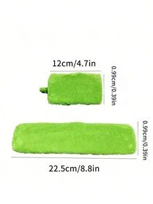 3pcs Super Absorbent Reusable Mop Pads - Microfiber Cleaning Cloths For Wet And Dry Floors, Durable Green Replacement Pads With Center Ridge And White Edges, High-Quality Household Cleaning Pads - 綠色的 - 查看 4