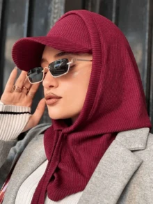 1 Set New Cycling Neck Gaiter Sun Protection Combo, Ribbed Beanie Hat, UV Protection Neck Warmer Headband Set - Multicolor - View 12