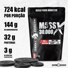Kit 2x Hypercaloric Mass 30,000 X Black, Snake Dragon, Refill 1.4 Kg Each - Increase Muscle Mass Efficiently And Healthily, Providing A Perfect Combination Of Calories, Proteins And Essential Nutrients - Sinh tố chuối - Xem 4