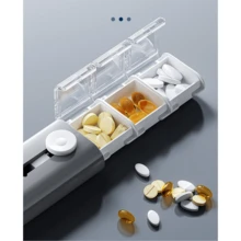 便携式7天药盒，大容量，每周用药分装盒，旅行药盒 - 彩色 - 查看 8