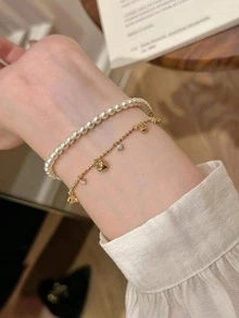 1pc 925 Sterling Silver Heart Sparkling Diamond Bracelet, Elegant Daily Wear Gift, Original Design Charming Vintage Party Jewelry For Women - Love Diamond - View 4