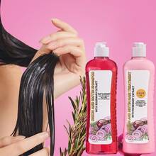2 Pcs Onion Biotin And Rosemary Shampoo And Care Set, Suitable For Stronger, Denser, And Longer Hair - Soft And Glossy, Shampoo, Preservative Free, Silicone Free - 洗髮+護髮素 - 查看 4