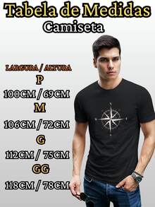 Men's Casual Comfortable Stylish T-Shirt Model: "Vasco Da Gama" - 100% Cotton Premium New Product - 藍色 - 查看 3