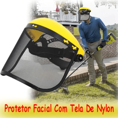 Protetor Facial Telado Tela Nylon C/Protetor Auricular