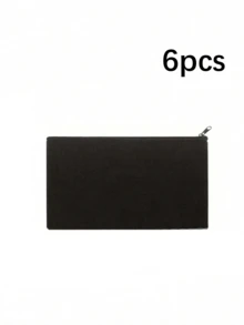 Blank Jute Zipper Bags Bulk, Cosmetic Bag Pencil Case For Cosmetics And Diy Crafts, Blank Cosmetic Bag - Khaki Pencil Bags Bulk Cosmetic Bag Multipurpose Travel Toiletries Bag Zip Bag Make Up Bag - Black - View 11