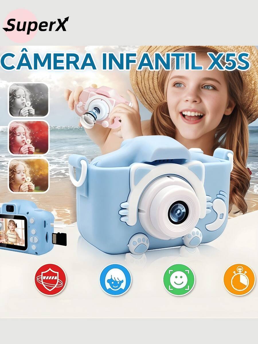 Digital Camera For Children, New Release, Birthday Gift. - Pink - View 1