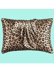 2pcs Leopard Print Pillowcases, Suitable For Hair And Skin, Envelope Closure, Available In Gold, Silver And Pink Leopard Print