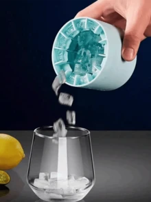 3D硅胶冰格，带易脱模盖，可重复使用，适用于水果和饮料，适合夏季俱乐部和户外活动 - 厨房用具 - 彩色 - 查看 4