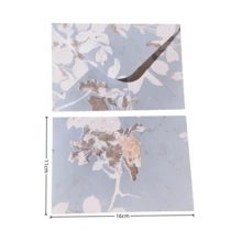 10个复古中式高档花卉信封套装，10*11厘米，适用于浪漫节日贺卡、明信片、邀请函、文具装饰和礼品赠送 - 彩色 - 查看 2
