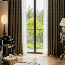 Curtains - Army Green - View 2