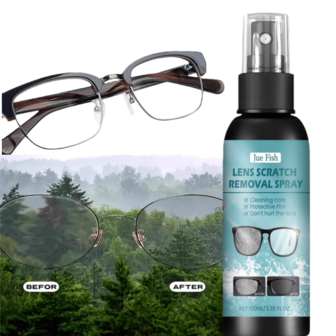 100毫升/3.38液盎司镜片划痕去除剂，玻璃修复剂，眼镜镜片划痕修复剂，眼镜清洁剂