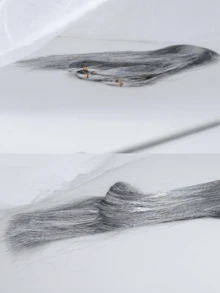 Holographic Glitter Hair Tinsel, Heat Resistant Shiny Hair Tinsel, For Christmas, New Year Party - Silver - View 7