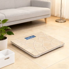 Báscula de baño digital electrónica, pantalla LED retroiluminada, báscula electrónica de cristal templado, báscula digital personal, medición precisa del peso. - Caqui - Ver 1