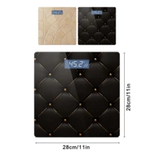 Báscula de baño digital electrónica, pantalla LED retroiluminada, báscula electrónica de cristal templado, báscula digital personal, medición precisa del peso. - Caqui - Ver 3